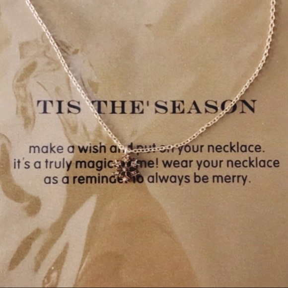 Gold Dainty Snowflake Necklace Gift - Picture 4 of 10